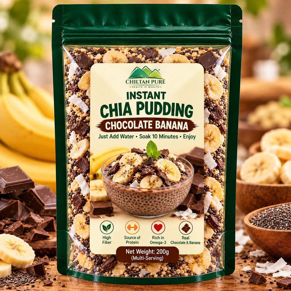 Instant Chia Pudding – Chocolate Banana – 200g - ChiltanPure