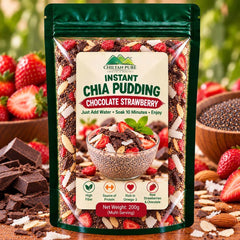 Instant Chia Pudding – Chocolate Strawberry – 200g - ChiltanPure