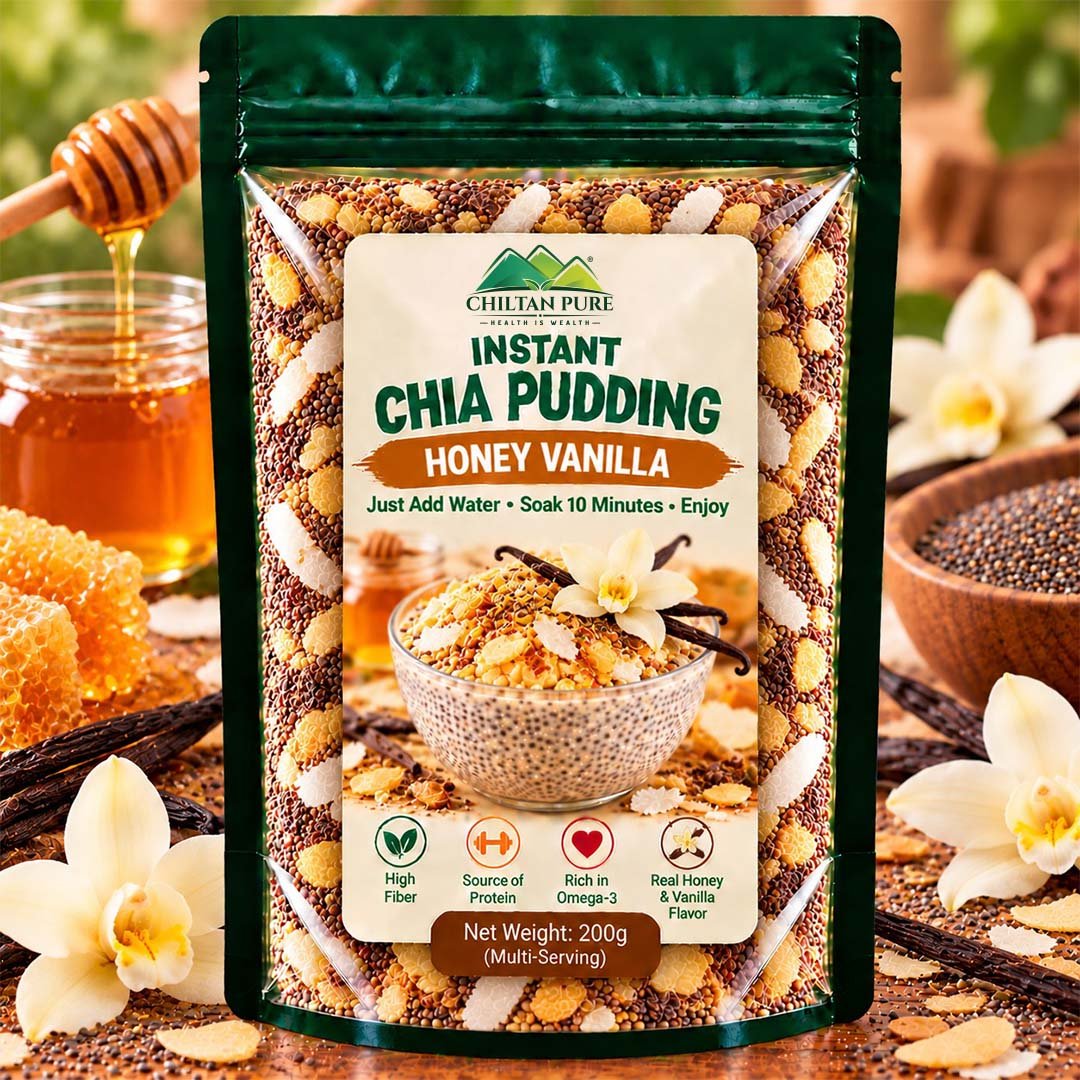 Instant Chia Pudding – Honey Vanilla – 200g - ChiltanPure