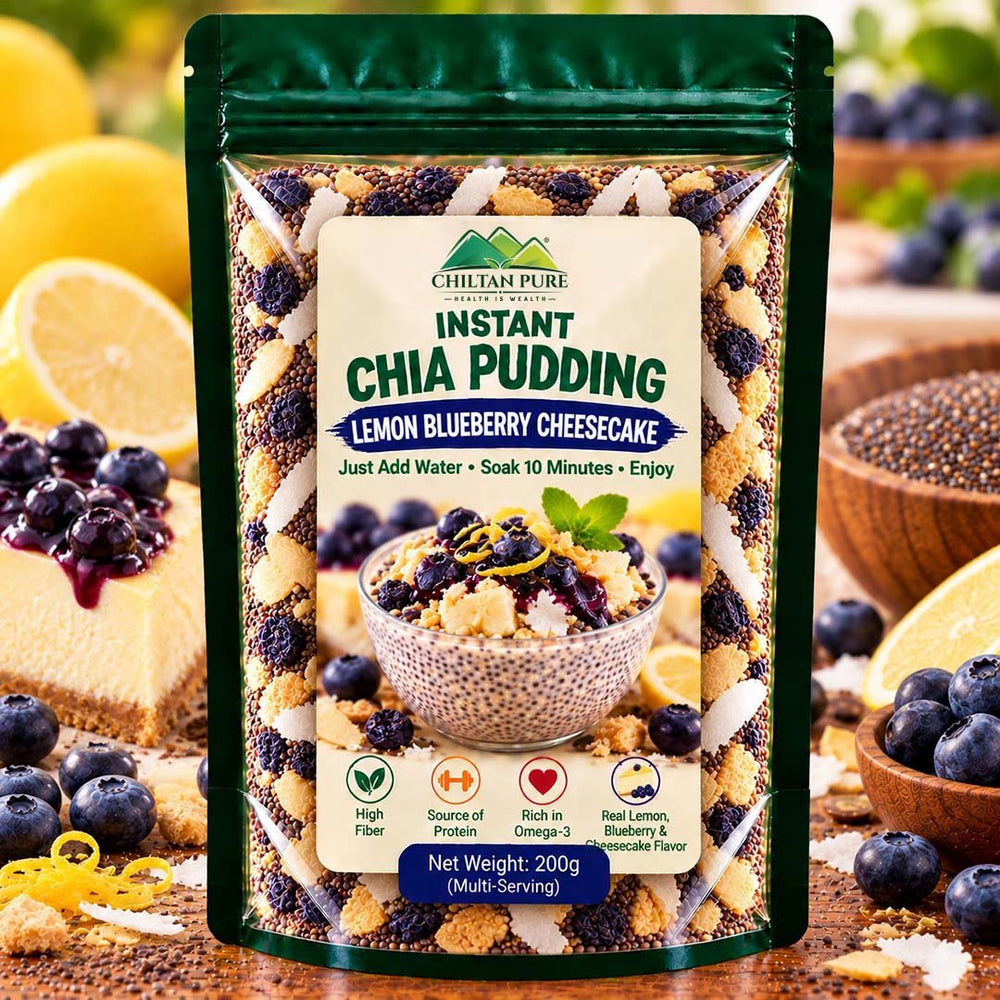 Instant Chia Pudding - Lemon Blueberry Cheesecake - 200g - ChiltanPure