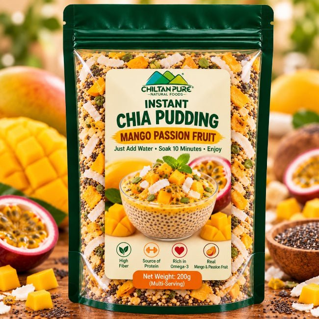 Instant Chia Pudding – Mango Passion Fruit – 200g - ChiltanPure