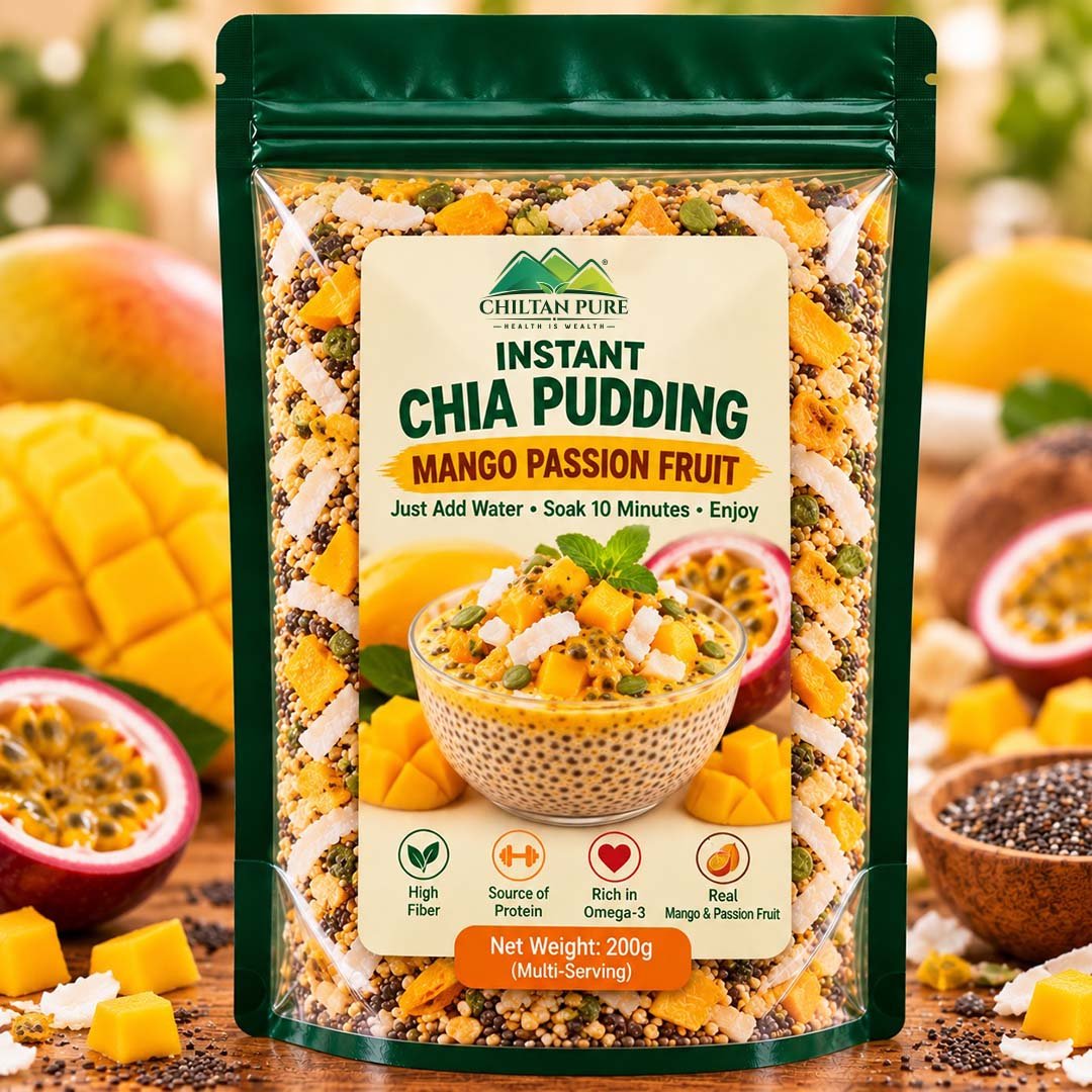 Instant Chia Pudding – Mango Passion Fruit – 200g - ChiltanPure