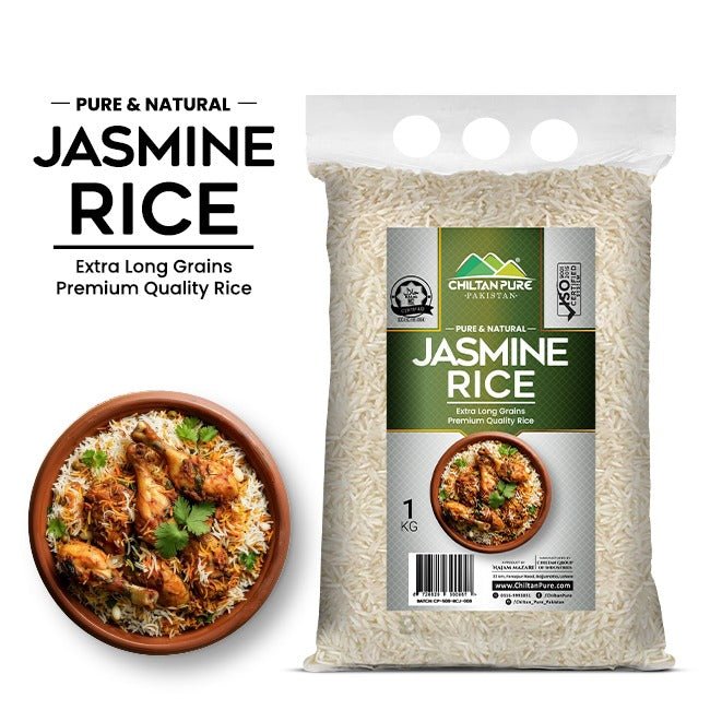 Jasmine Rice / (چمپا چاول) / Extra Long Grain with Natural Fragrant Silky Premium Aromatic Delight 🌾✨1kg - ChiltanPure