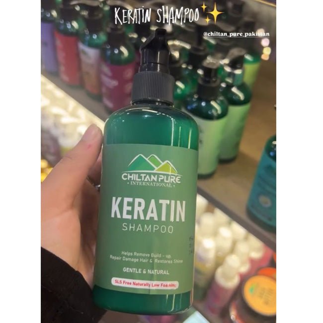 Keratin Shampoo – Promote Hair Growth, Restores Hair Protein, Makes Hair Shiny & Straight - ChiltanPure