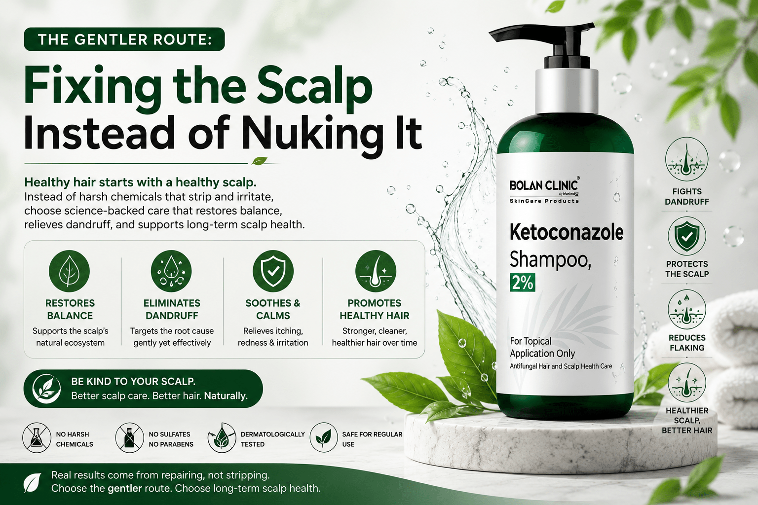 Ketoconazole Shampoo – Targeted Anti-Dandruff & Scalp Care - ChiltanPure