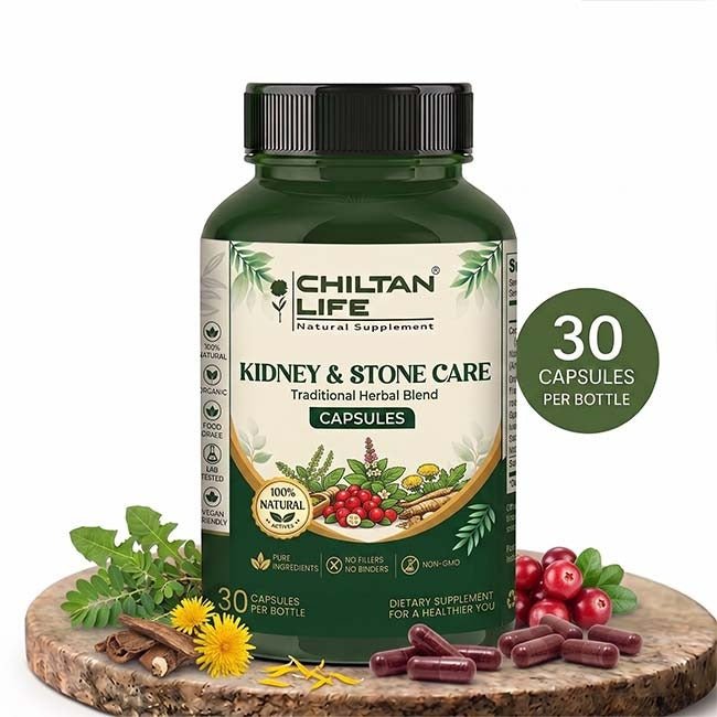 Kidney & Stone Care Capsule 100% Natural Kidney & Stone Care Tablets 30 Per Bottle 500mg - ChiltanPure