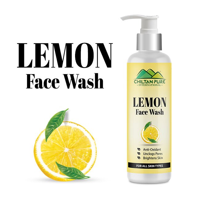 Lemon Face Wash – Anti – Acne, Protects Against UV Rays, Leaves Skin Soft & Dewy - ChiltanPure