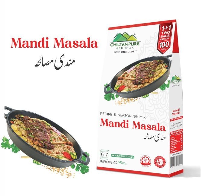 Mandi Masala / مندی مصالحہ / Mandi Masala Recipe / 50gm± 1+1 ( 2 Packet) Inside Box - ChiltanPure