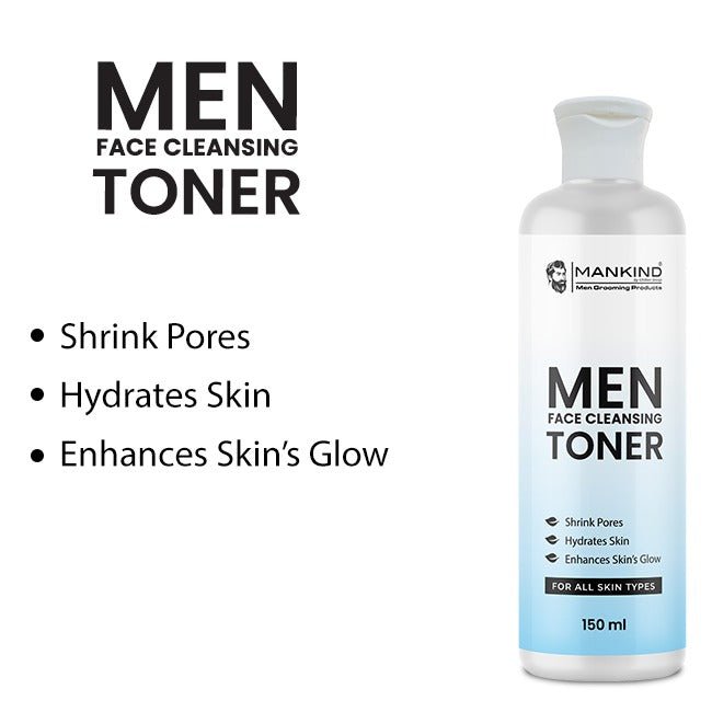 Men Face Cleansing Toner – Hydrates Skin, Shrink Pores, Soothes Irritation, Makes Skin Glowy & Improves Skin’s Elasticity 150ml - ChiltanPure