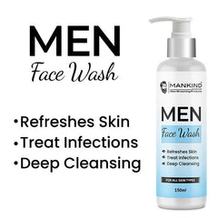 Men Face Wash – Anti – Impurities, Refreshes Skin, Remove Blackheads & Unclog Pores - ChiltanPure
