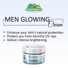 Men Glowing Cream – Light Weight Formula, Hydrates Skin, Fast Absorbing, Provides Glow to Skin & Restores Skin’s Elasticity - ChiltanPure