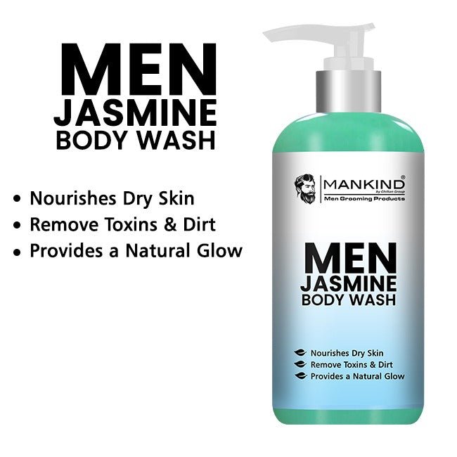 Men Jasmine Body Wash – Nourishes Dry Skin, Remove Dirt & Toxins, Enhances Body’s Natural Glow & Provides a Deep, Effective Clean 250ml - ChiltanPure