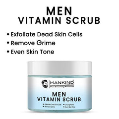 Men Vitamin Scrub – Exfoliates Dead Skin Cells, Remove Grime, Unclog Pores & Promotes Better Shave 100ml - ChiltanPure
