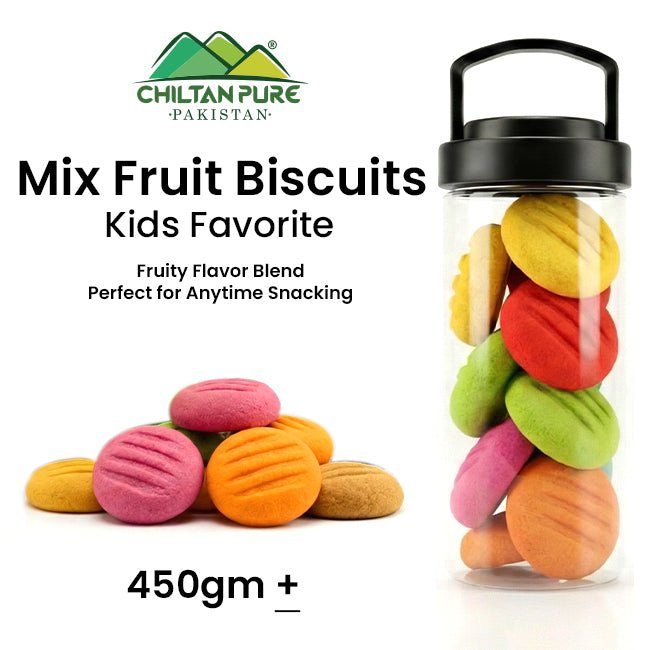Mix Fruit Biscuit Cookies / Made With Organic Desi Butter, Bakery Biscuit - ChiltanPure