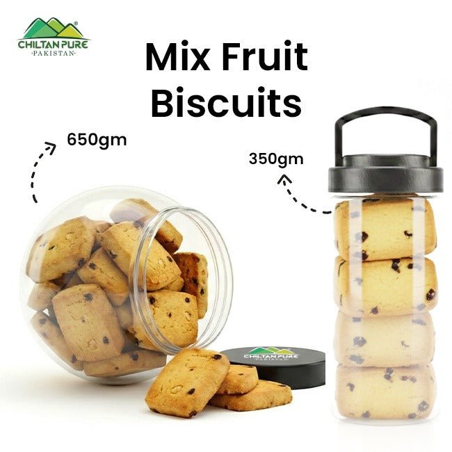 Mix Fruit Biscuit Cookies / Made With Organic Desi Butter, Bakery Biscuit - ChiltanPure