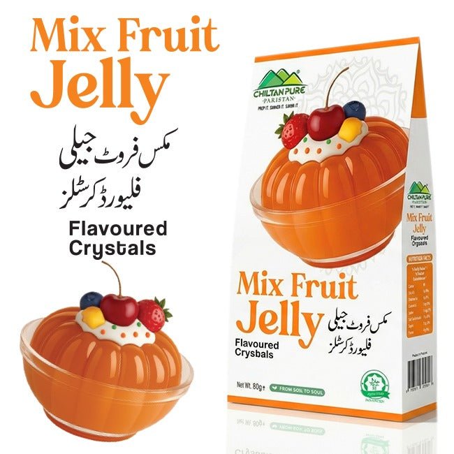 Mix Fruit Jelly / Crystal Jelly Mix Fruit 80±gm - ChiltanPure