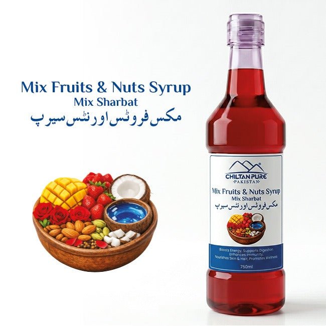 Mix Fruit & Mix Nuts Syrup / مکس فروٹ اینڈ مکس نٹس شربت / Mix Fruit aur Mix Nuts Sharbat - ChiltanPure