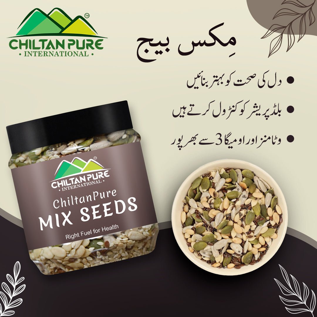 Mixed Seeds Snack Pumpkin Sesame Flax Sunflower - CHILTAN PURE