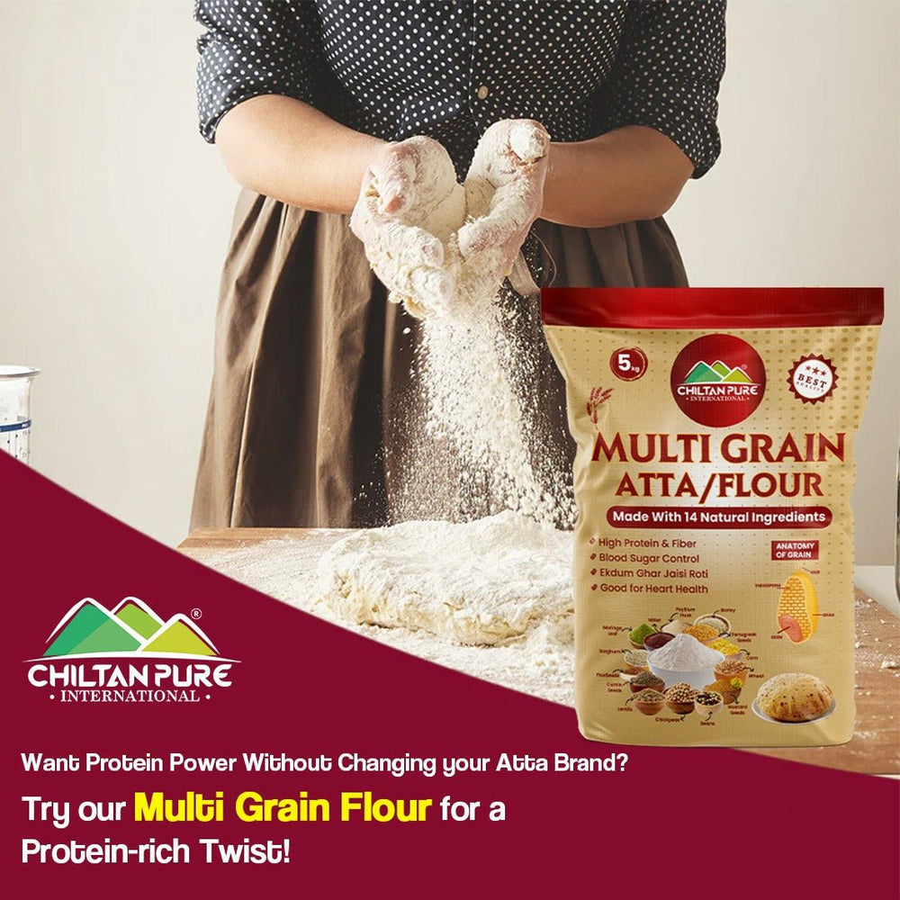 Multi Grain Atta / Flour - Made with 14 Natural Ingredients - ChiltanPure