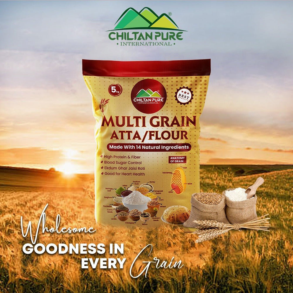 Multi Grain Atta / Flour - Made with 14 Natural Ingredients - ChiltanPure