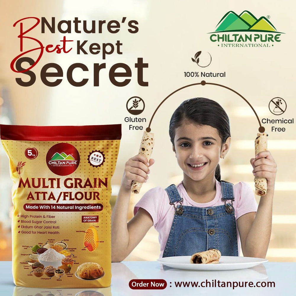 Multi Grain Atta / Flour - Made with 14 Natural Ingredients - ChiltanPure