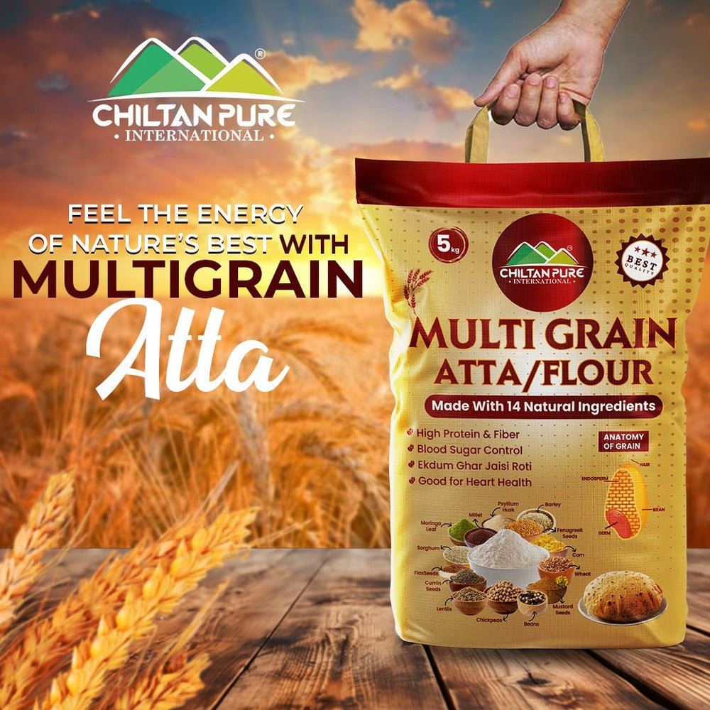Multi Grain Atta / Flour - Made with 14 Natural Ingredients - ChiltanPure