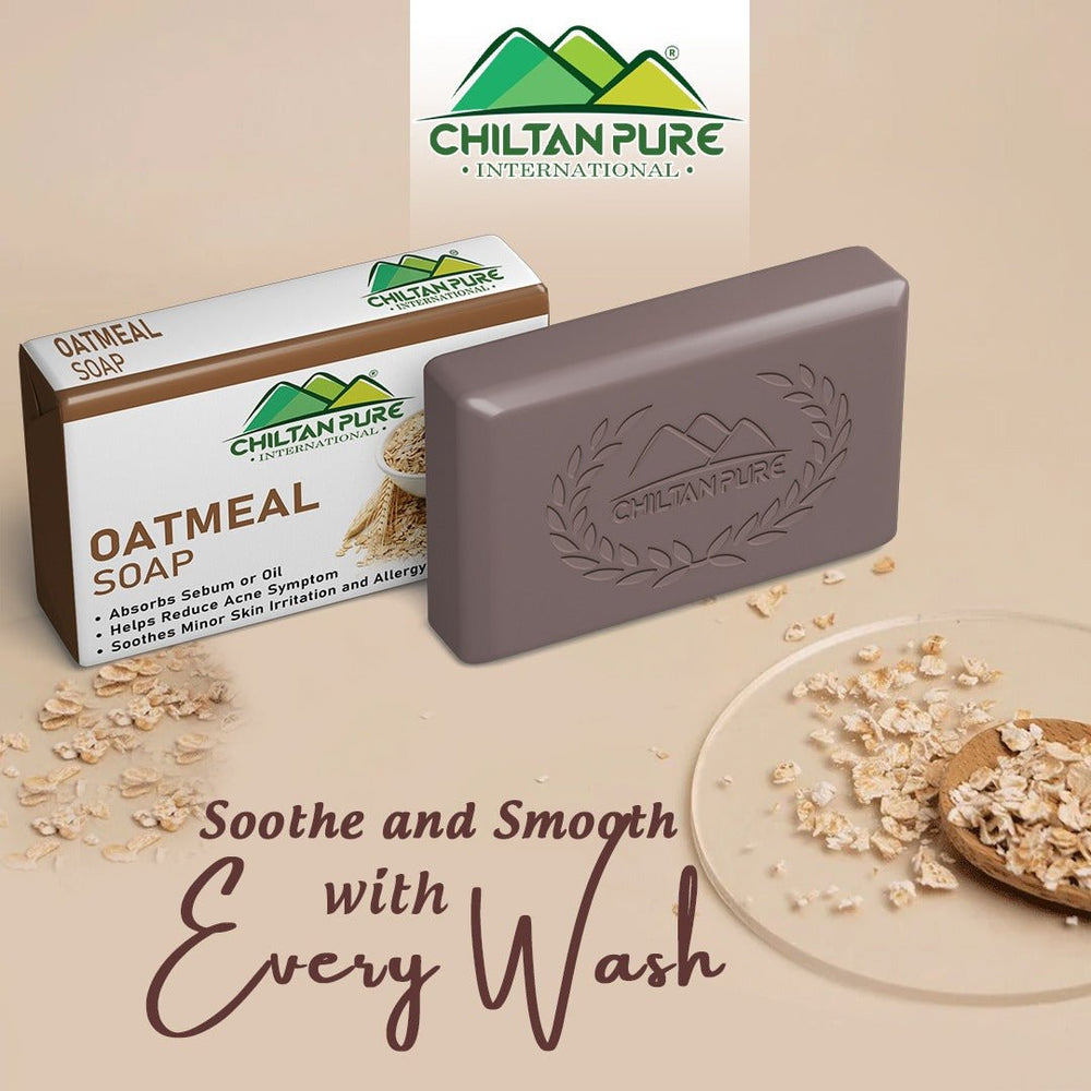 OATMEAL Soap – Absorbs Sebums or Oil & Help Reduce Acne Symptom - ChiltanPure