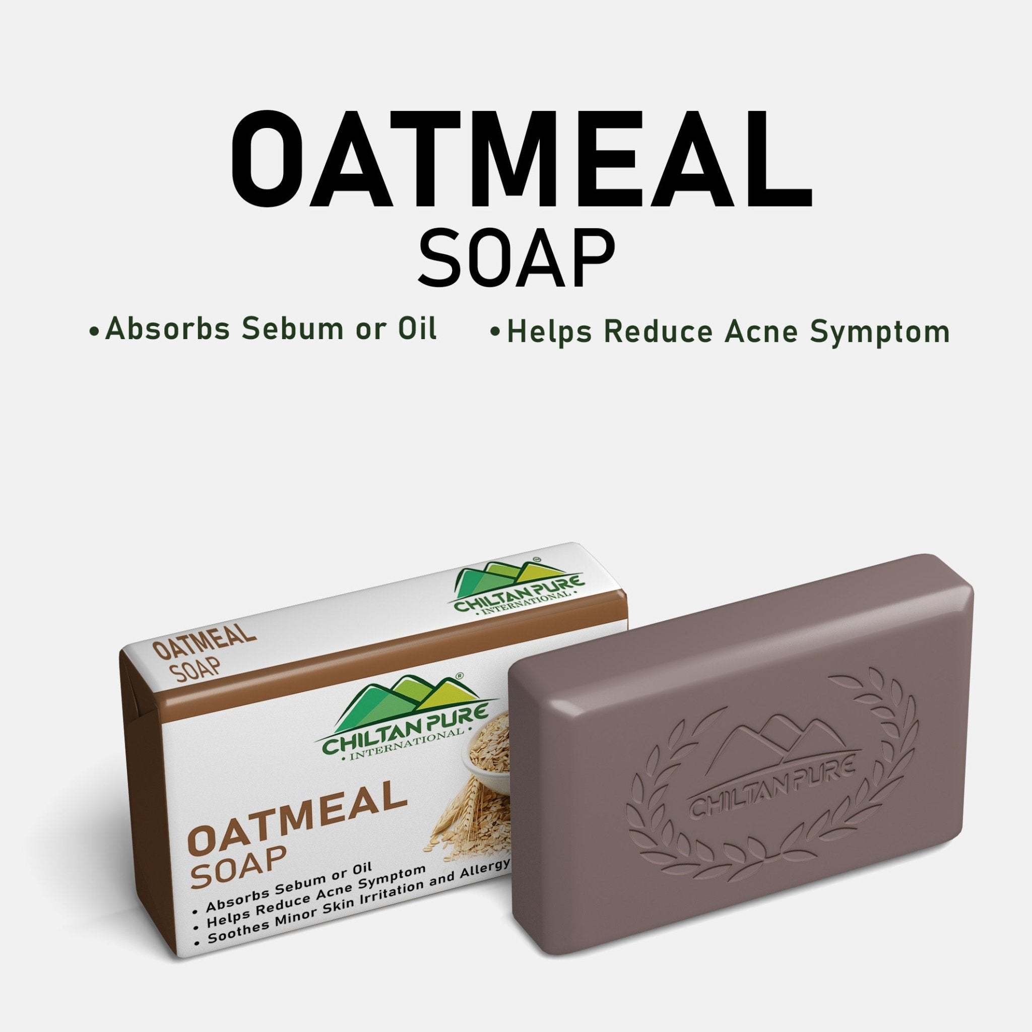 OATMEAL Soap – Absorbs Sebums or Oil & Help Reduce Acne Symptom - ChiltanPure