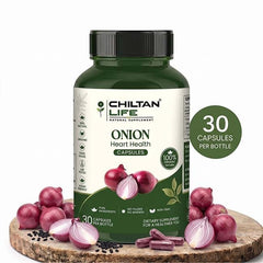 Onion Capsule 100% Natural Onion Tablets 30 Per Bottle 500mg - ChiltanPure