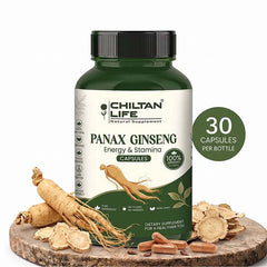 Panax Ginseng Capsule 100% Natural Panax Ginseng Tablets 30 Per Bottle 500mg - ChiltanPure