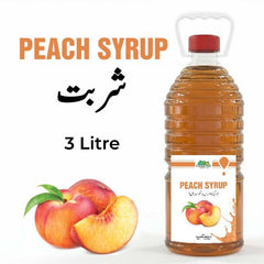 Peach Syrup / Peach Sharbat / 3 Liter Institutional Bulk For HORECA Family, Hotels, Restaurants, Catering, Cafes - ChiltanPure