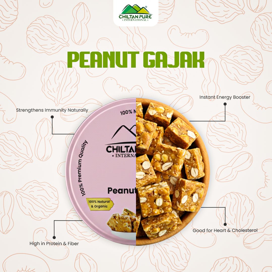 Peanut Gajak - Handmade Crunchy - The Classic Winter Delight You Can’t Resist (100% organic and pure) - ChiltanPure