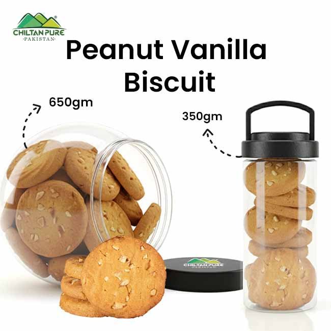 Peanut Vanilla Biscuit Cookies / Made With Organic Desi Butter, Bakery Biscuit - ChiltanPure
