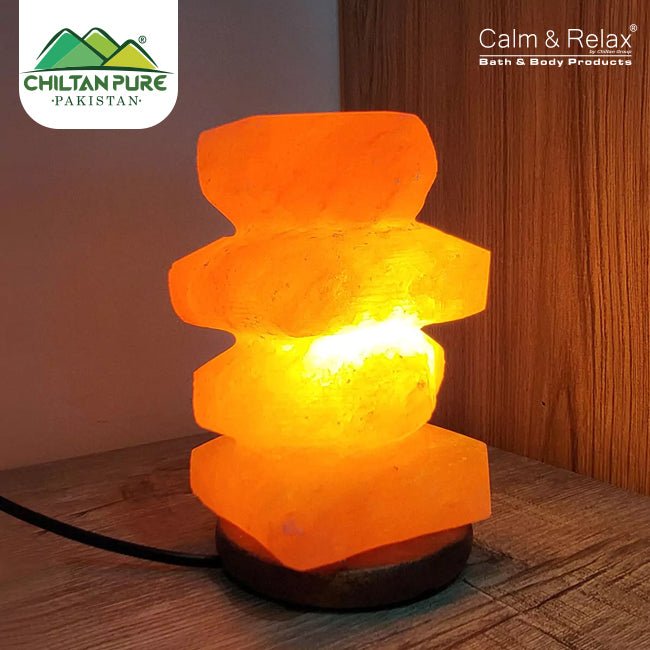 Pebble Tower Pink Salt Lamp - ChiltanPure