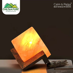 Penny Cube Shape Pink Salt Lamp - ChiltanPure