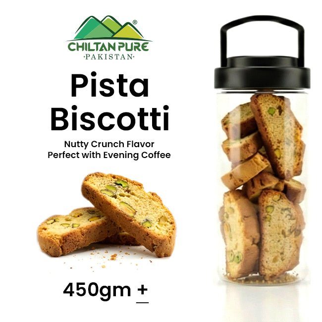 Pista Biscotti Cookies / Made With Organic Desi Butter, Bakery Biscuit - ChiltanPure