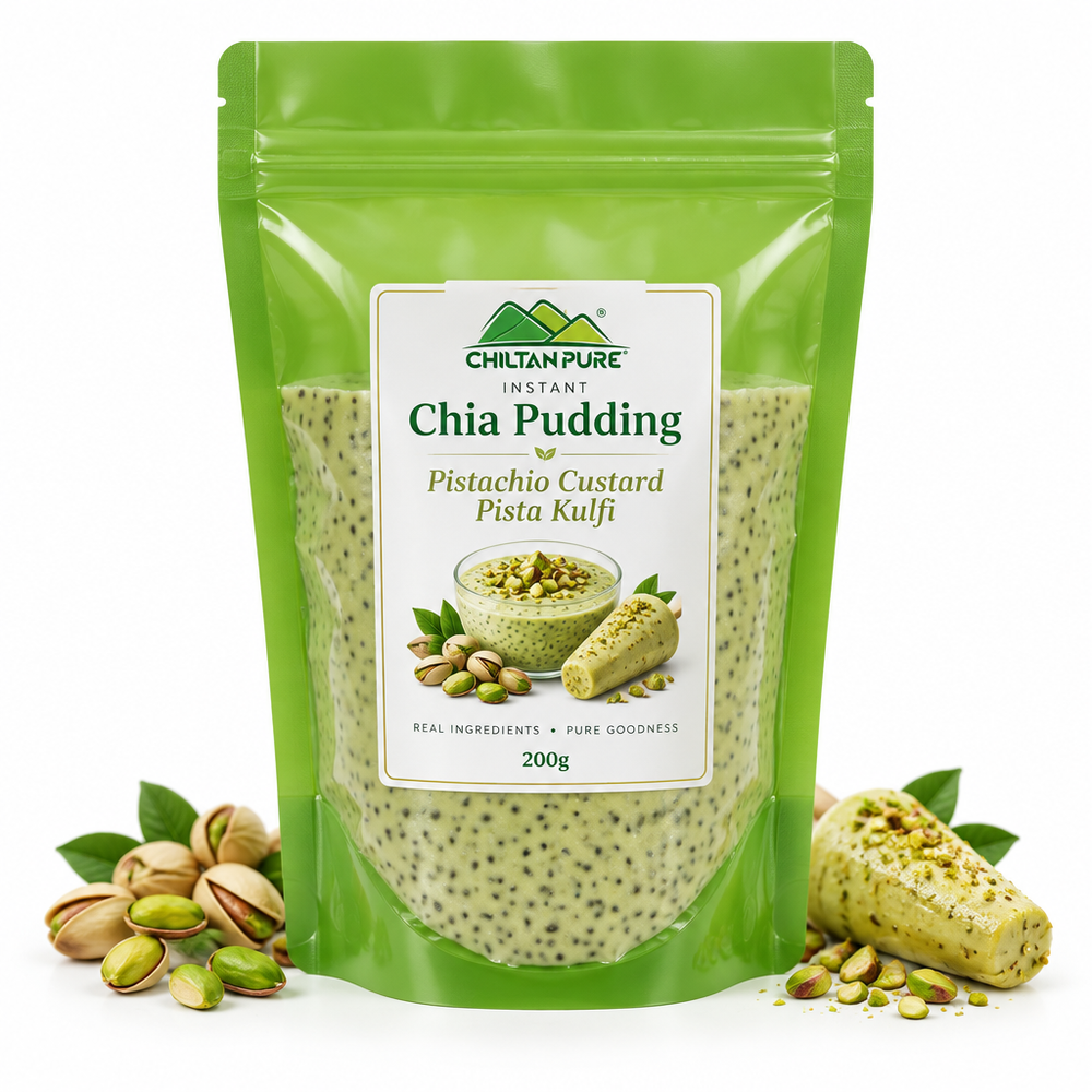 CHILTAN PURE Instant Chia Pudding Pistachio Custard Pista Kulfi 200g