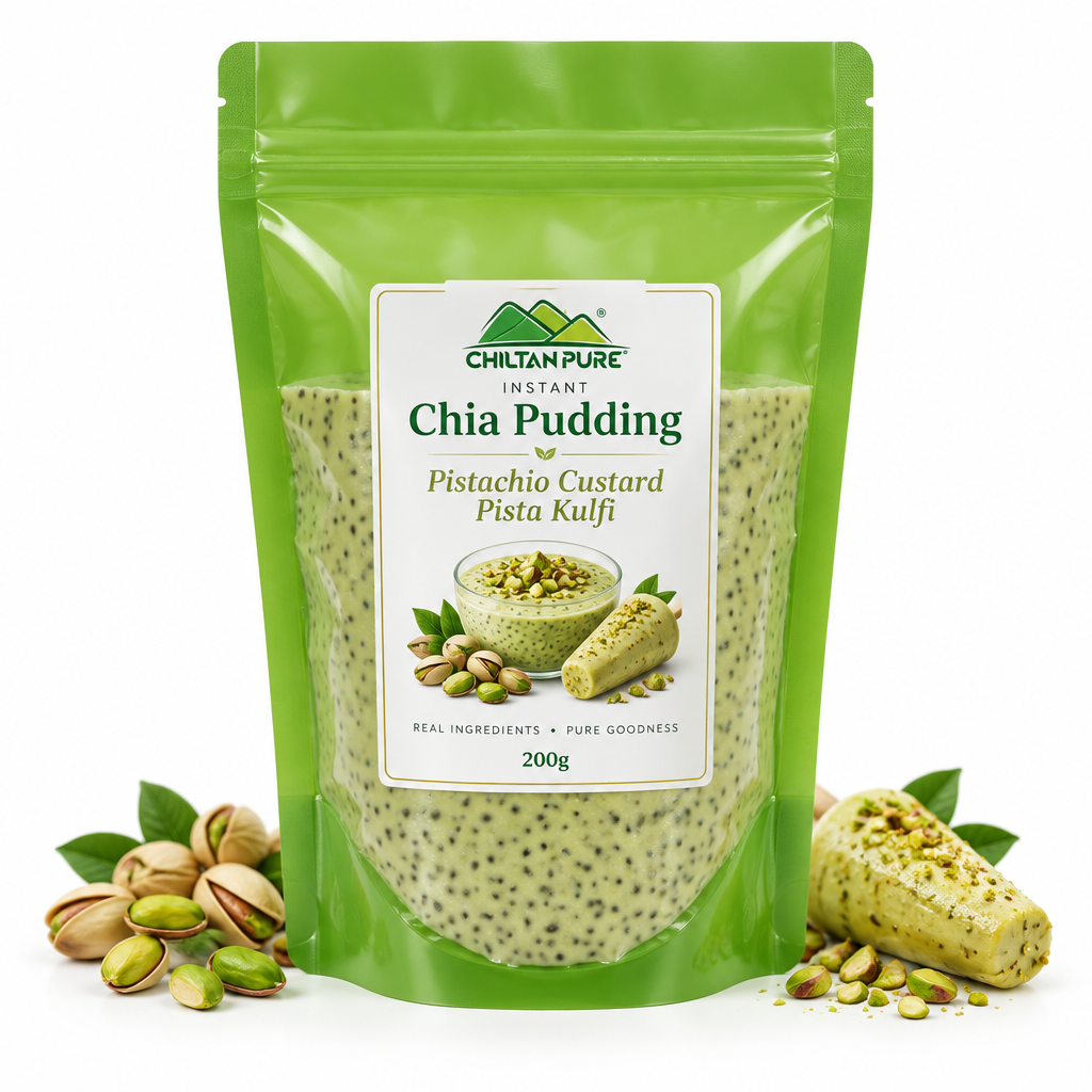 CHILTAN PURE Instant Chia Pudding Pistachio Custard Pista Kulfi 200g
