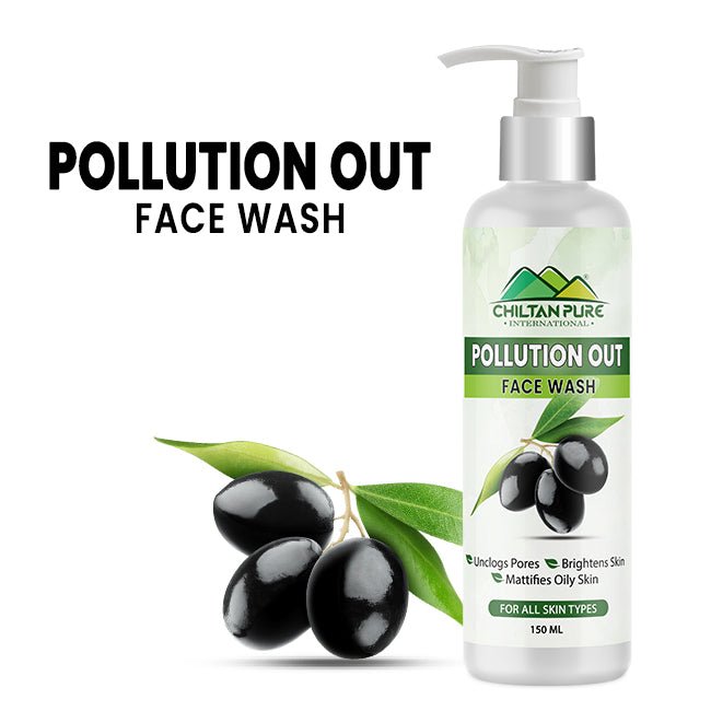 Pollution Out Face Wash - Detoxifies Skin, Anti - Aging, Unclogs Pores, Eliminates Dirt &amp; Impurities - ChiltanPure