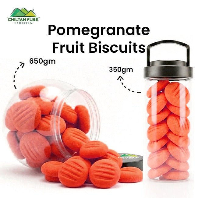 Pomegranate Fruit Biscuit Cookies / Made With Organic Desi Butter, Bakery Biscuit - ChiltanPure