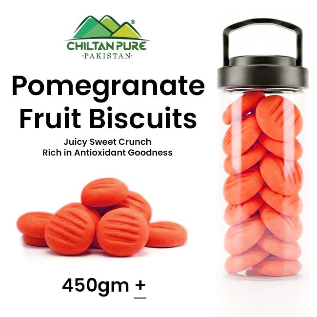 Pomegranate Fruit Biscuit Cookies / Made With Organic Desi Butter, Bakery Biscuit - ChiltanPure