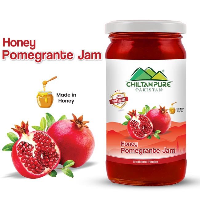 Pomegrante Jam (Made in Honey) / انار کا جام / Anaar Jam / 630gm - ChiltanPure