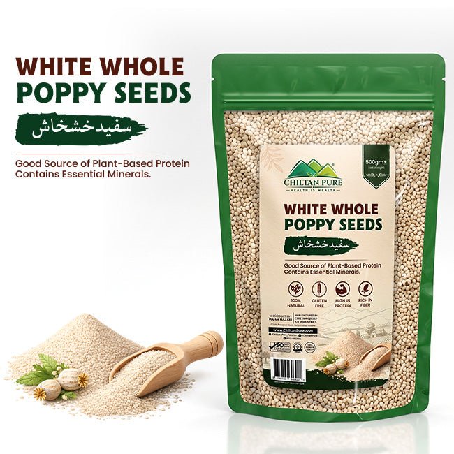 Poppy Seeds / خشخاش / Khash Khash – Contain Pain-Relieving Compounds, Boosts Heart Health, Rich in Nutrients & Antioxidants - ChiltanPure