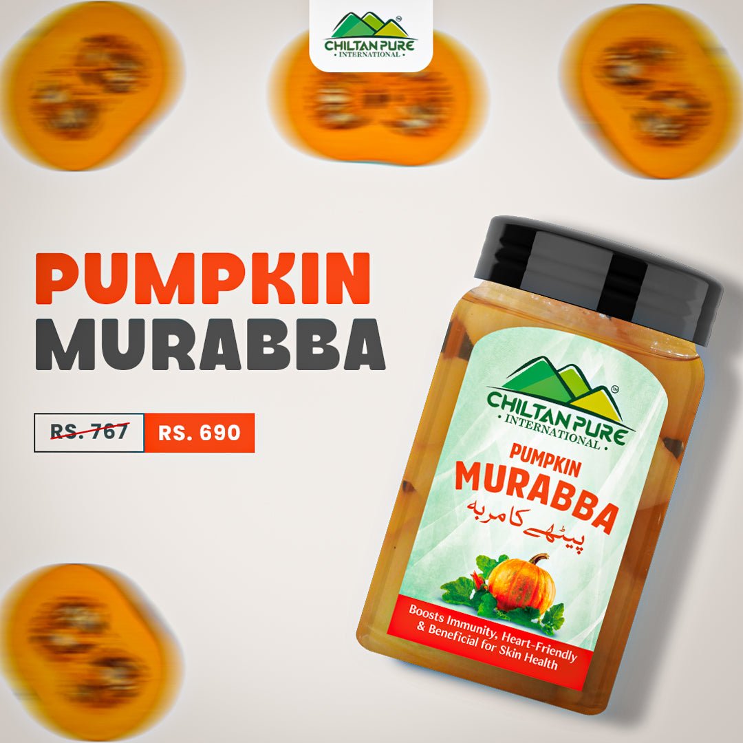 Pumpkin Murabba - Made with Ripe Pumpkins, Boosts Immunity, Heart - Friendly, Beneficial for Skin Health & Eyesight - ChiltanPure
