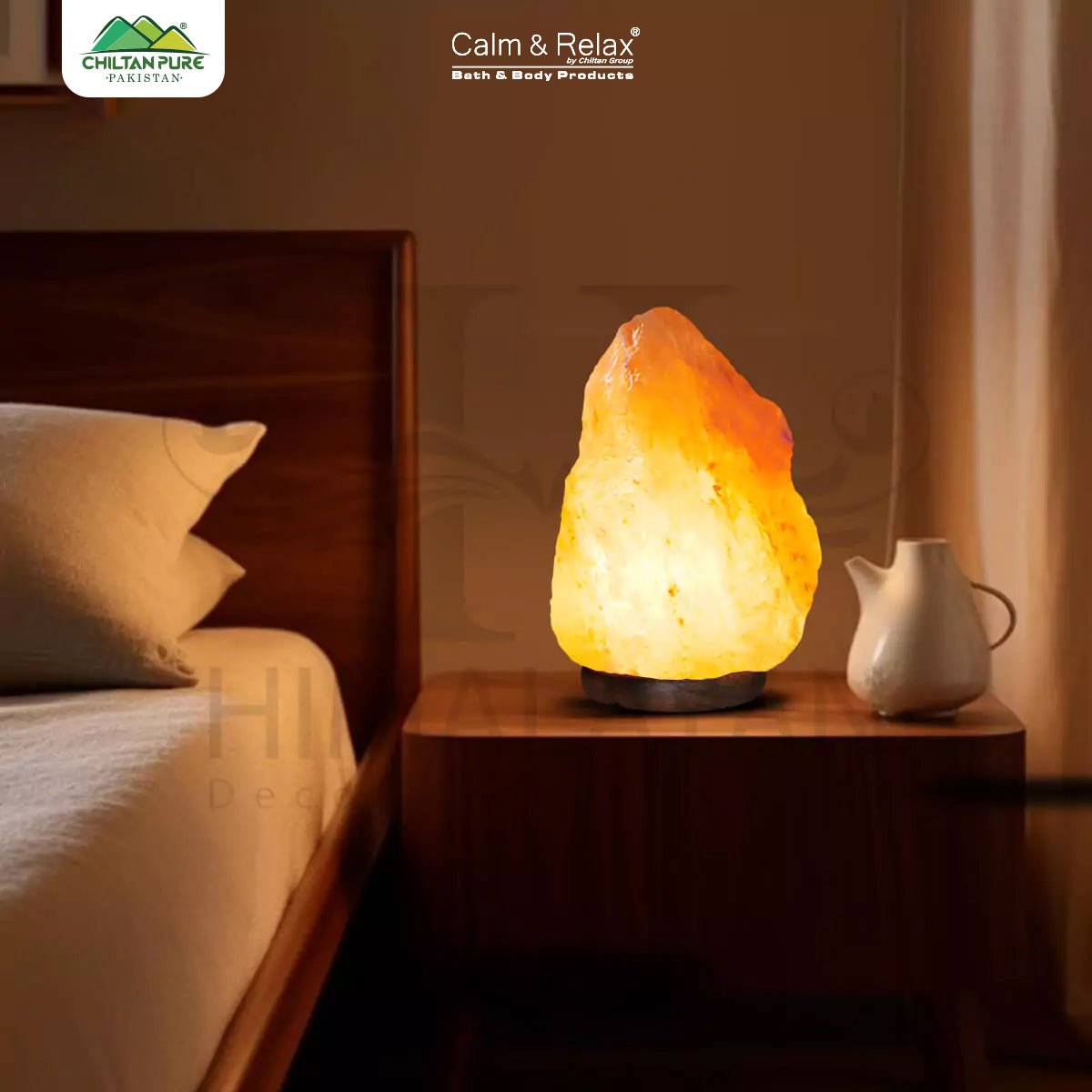 Pure Himalayan Natural Rock Salt Lamp (8 - 10 Kg – Large Size) - ChiltanPure