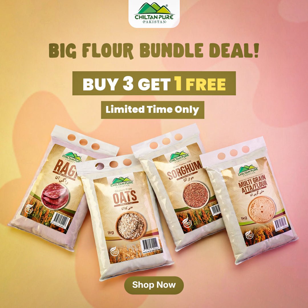 Ragi Flour (راگی کا آٹا) - Finger Millet Flour / Rich in Calcium, Iron & Dietary Fiber - ChiltanPure