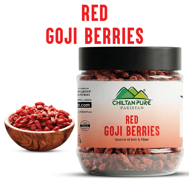 Red Goji Berries (سرخ گوجی بیریز) - Source Of Iron & Fiber - ChiltanPure