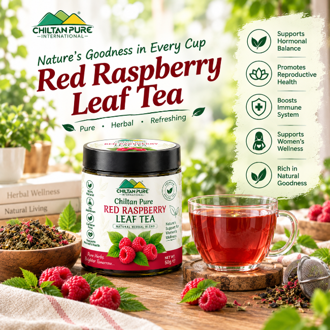 Red Raspberry Leaf Tea – 100% Natural Dried Leaves for Everyday Herbal Wellness - ChiltanPure