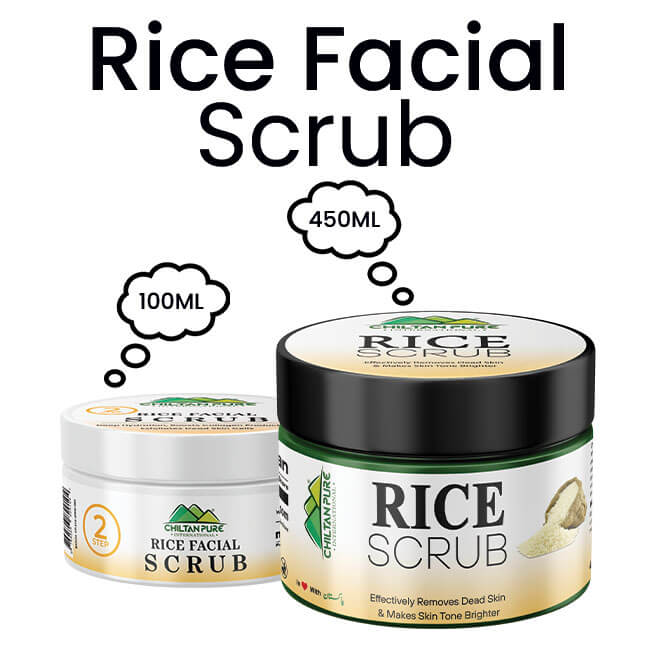 Rice Face & Body Scrub – Exfoliating Facial Scrub Formulated With Rice Microspheres, Absorbs Sebum & Makes Skin Clean, Smooth & Re - Energized - ChiltanPure