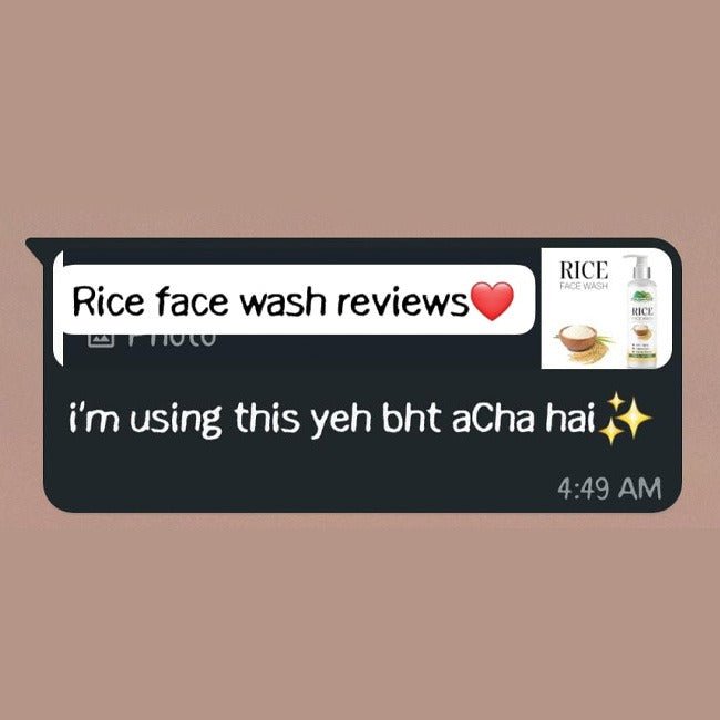 Rice Face Wash – Acts as a Natural Cleanser, Anti – Aging, Lighten Scars, Mattifies Oily Skin, & Soothes Sun Damage 150ml - ChiltanPure